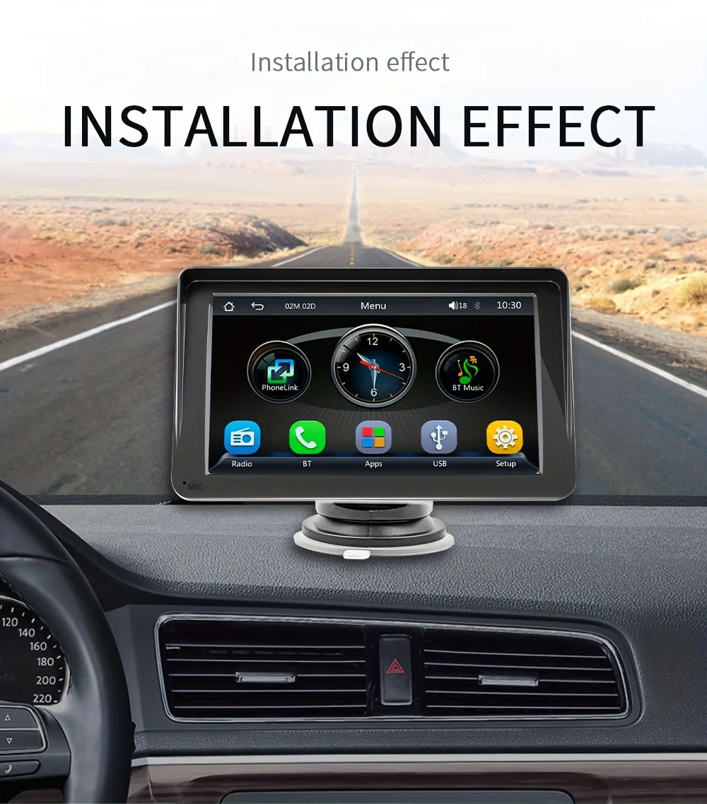 

Car Kit Wireless Bluetooth 5.0 Dual Phone Charging Auto Display Mirror for Car Phone Holder