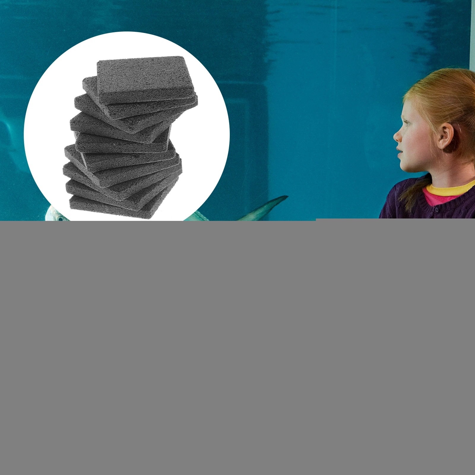 

10 Pcs Coral Reproduction Base Ceramic Square Aquarium Decor Grey Easy Installation Practical Pet Supplies Decorative Items