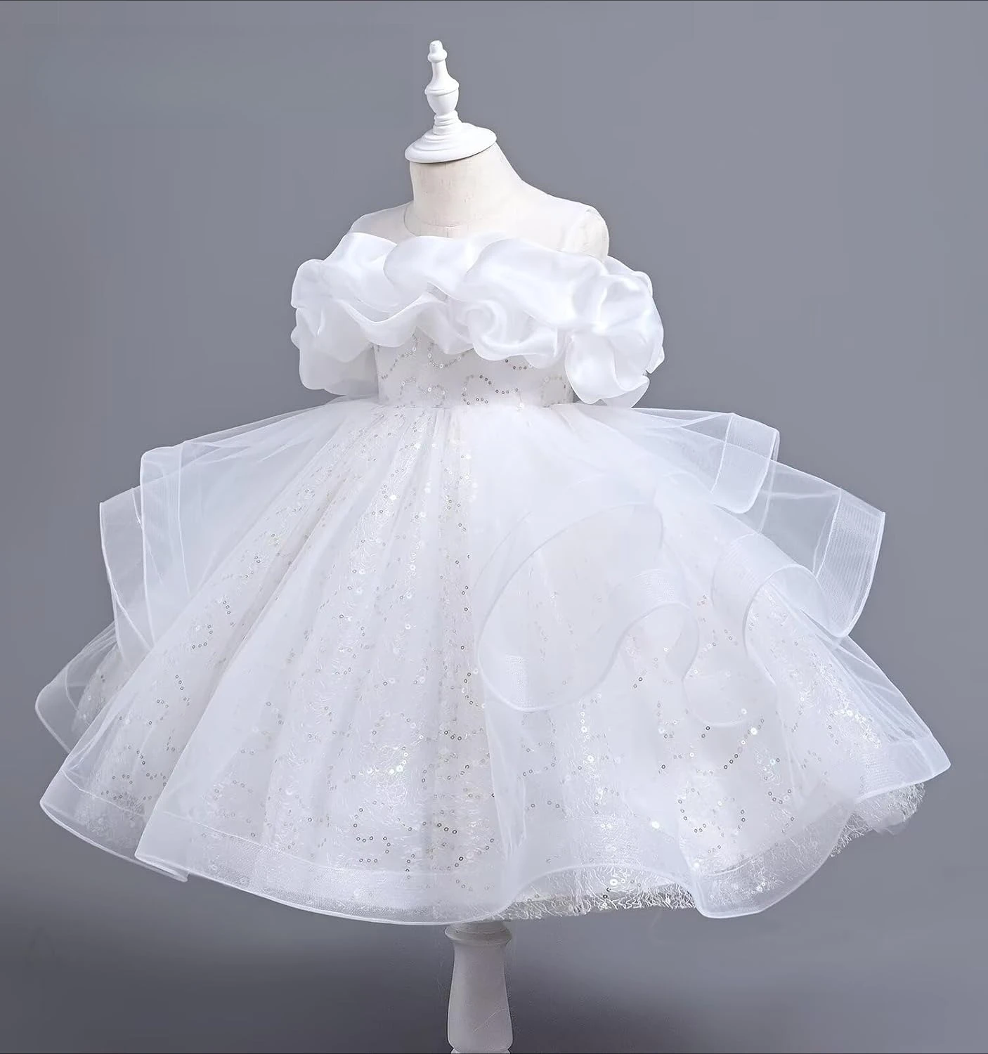 Girls Sequin Dress Sparkly Flower Girl Dress Pageant Girl Dress Wedding Party Birthday Ball Gown