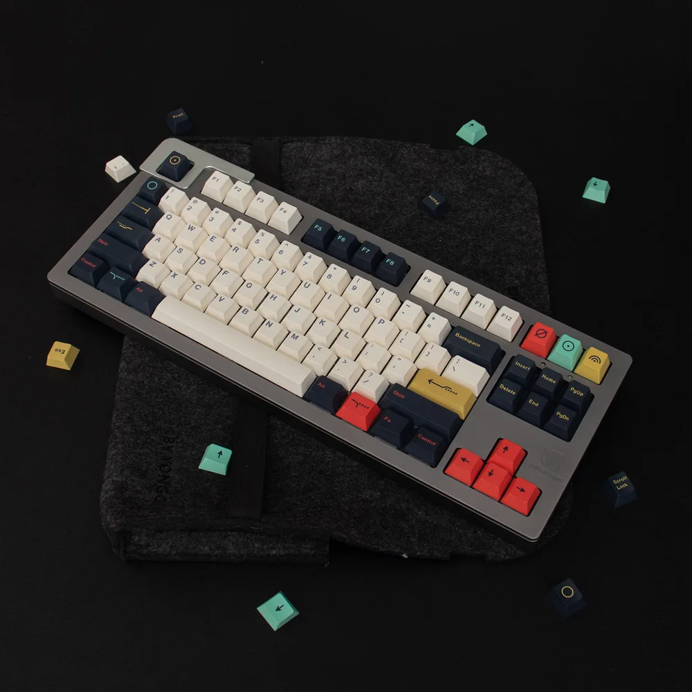 Imagem -04 - Teclado Mecânico Keycaps Pbt Dye Sub Perfil Cereja Colorido Branco Preto Gmk Gk61 Gk61 Akko Anne Pro 2