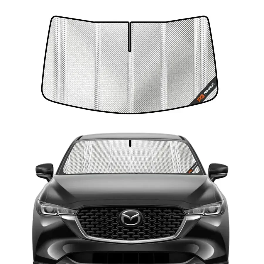 

Sun Shade for Mazda CX5 20172025 with Rearview Mirror Mounted Camera. Full Coverage Rearview Mirror Shade for Ultimate Protectio