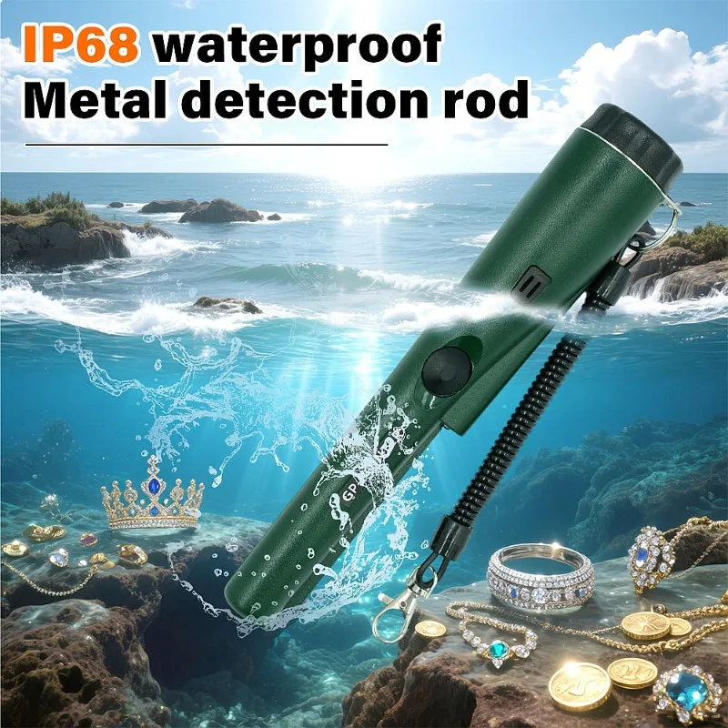 Handheld 360° High Sensitivity Metal Detector Rod for Underground Gold Digger Positioning