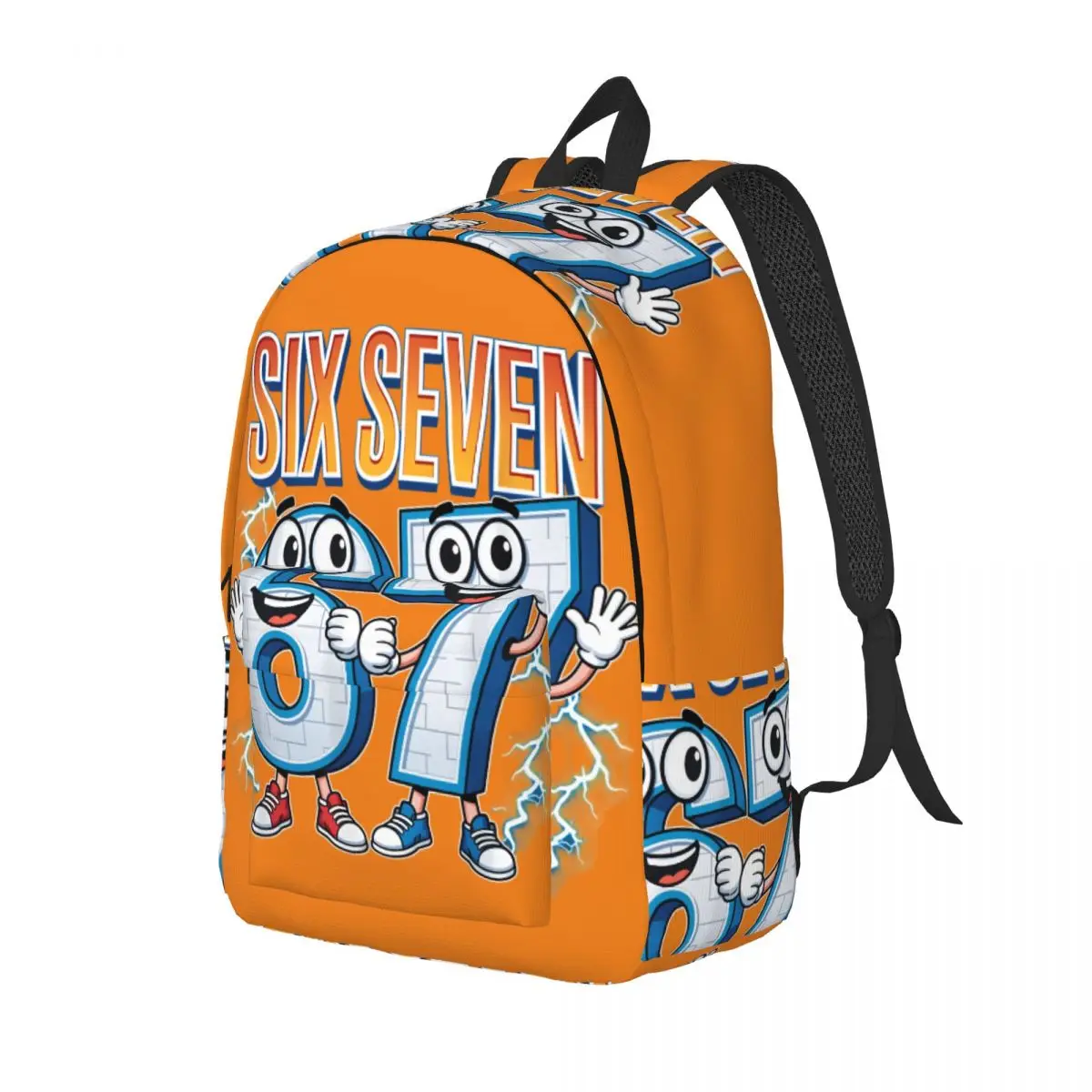 Funny 67 Brainrot Italian Meme for Teens Student School Book Bags Six Seven 6-7 Daypack Middle High College Hiking