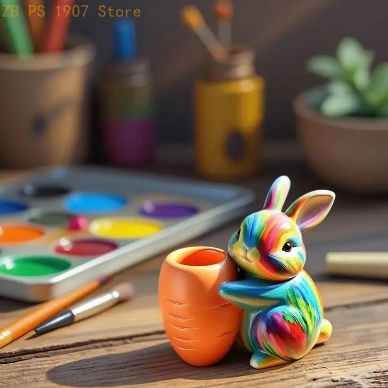 Silicone Carrot Rabbit Flower Pot Mold For Handmade Planters Jewelry Organizers 55KA