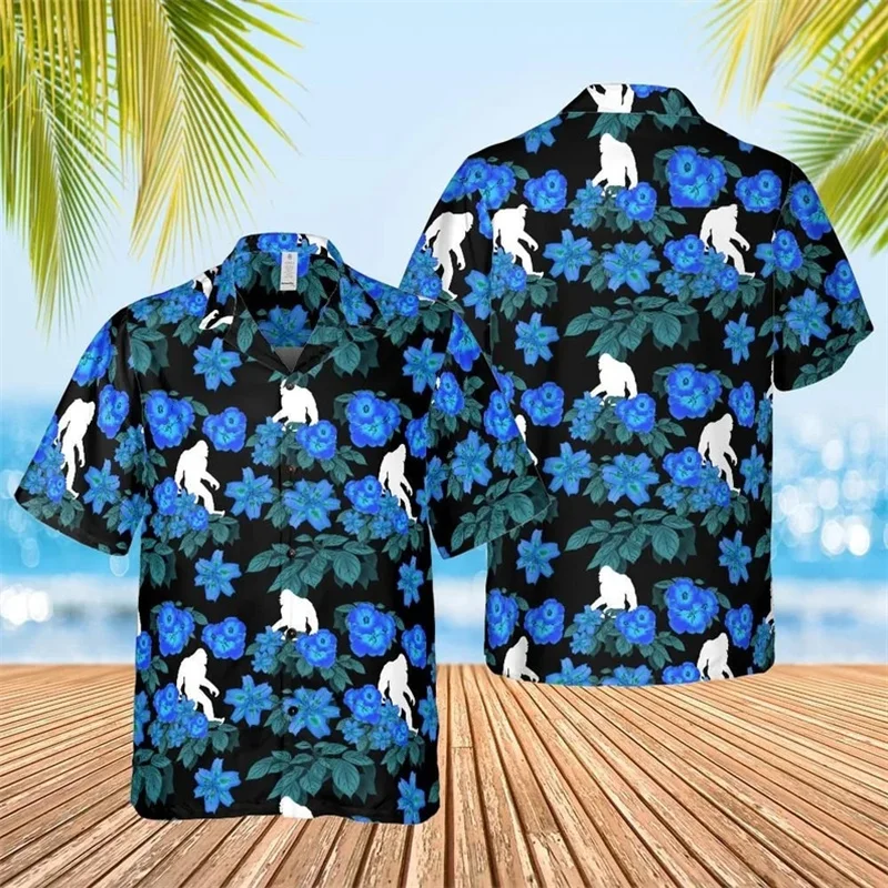 Chemises à manches courtes pour hommes, impression 3D, respirant, ajuster ille drôle, hibiscus adt, hawaïen, plage, fête, nouveau