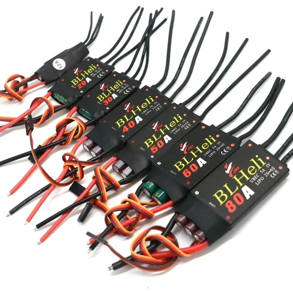 BLHeli 12A 20A 30A 40A 50A 60A 80A Brushless ESC with UBEC for Quadcopter Aircraft Model Fixed Wing Multi-axis DIY FPV RC Drone