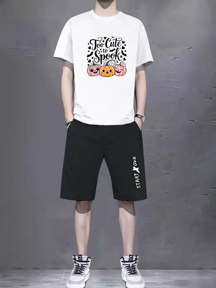 

2025 Men's Summer Two-piece Sportswear - Comfortable Breathable Short-sleeved T-shirt and Casual Fitness Shorts for Men's Sports