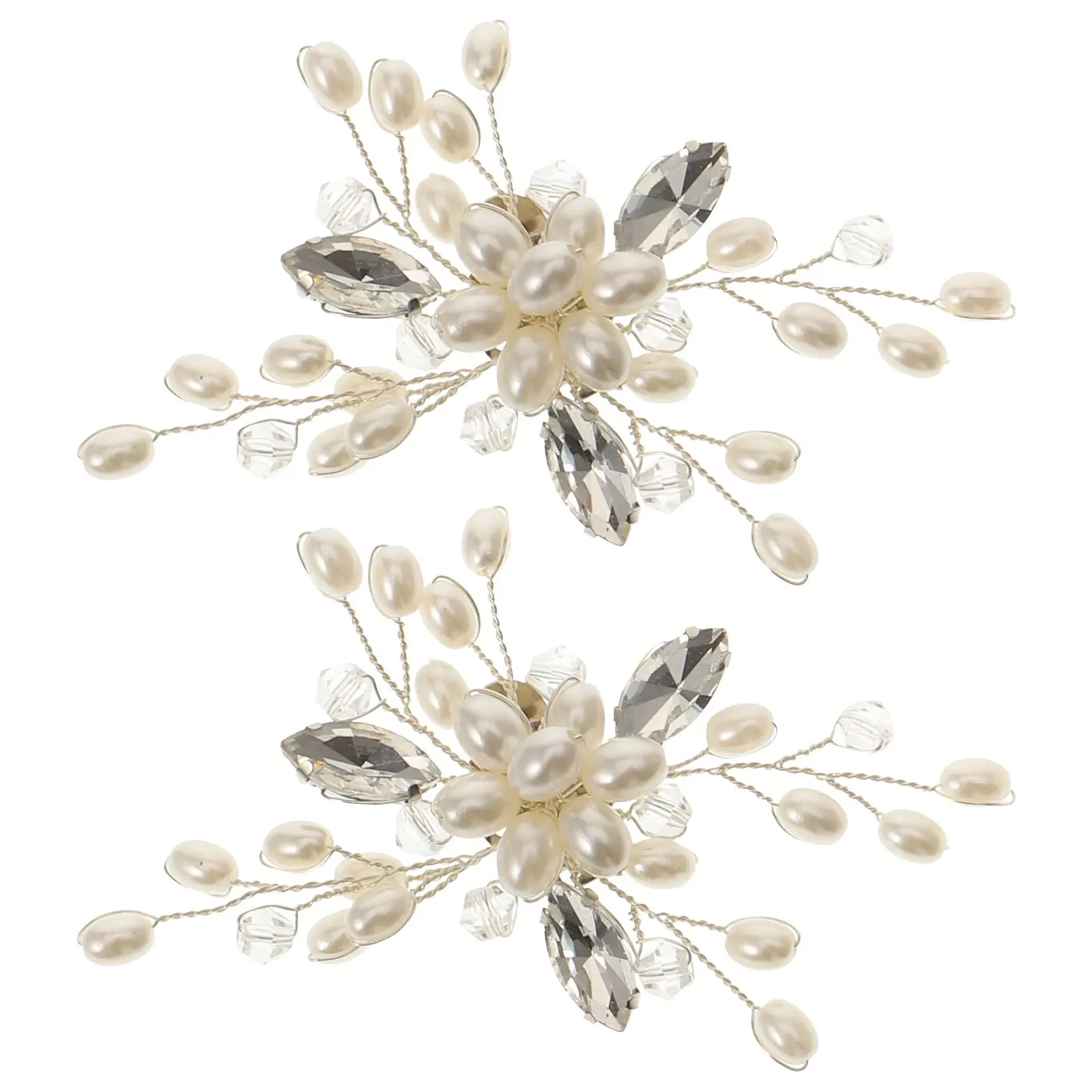 

Bridal Gold Crystal Shoe Buckle Clips Decorative Heels Rhinestones DIY Pearl Handmade Accessories Bright Color