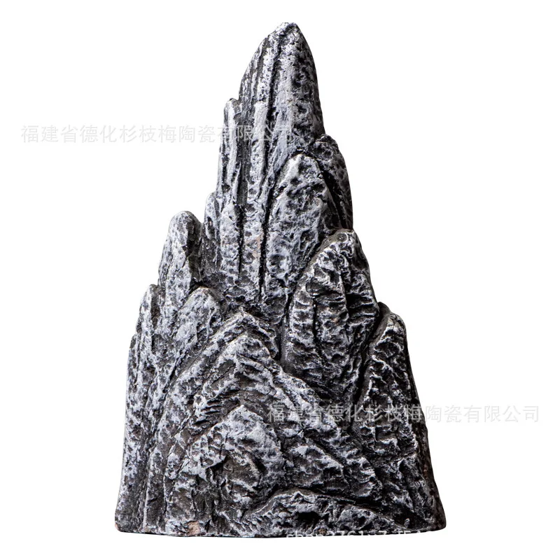 

2pcs Realistic Rockery Mountain Figurines Zen Statue Miniature Plant Pot Decor For Home Office Aquarium Terrarium Bonsai