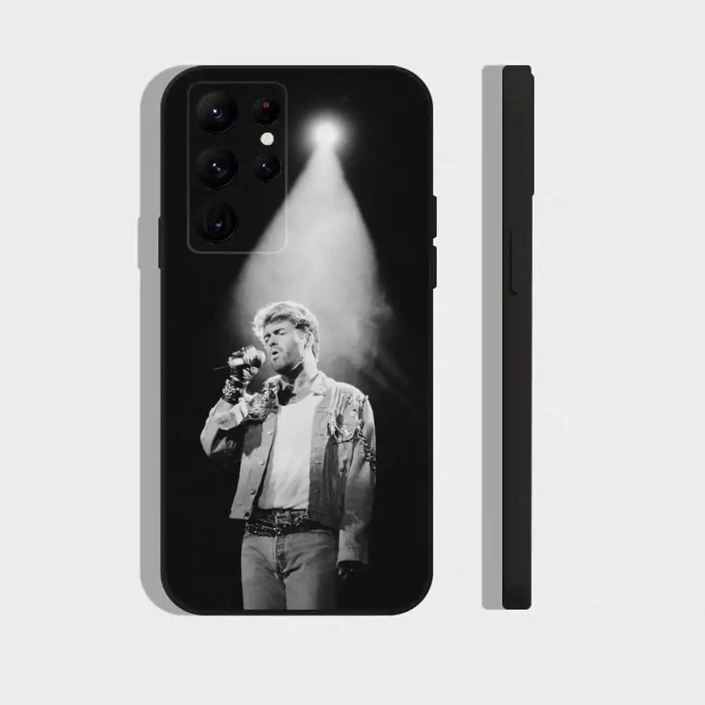 Funda de teléfono G-George m-michael para Samsung Galaxy A73, A21s, A22, A31, A52, A53, A71, A41Soft Black Shell