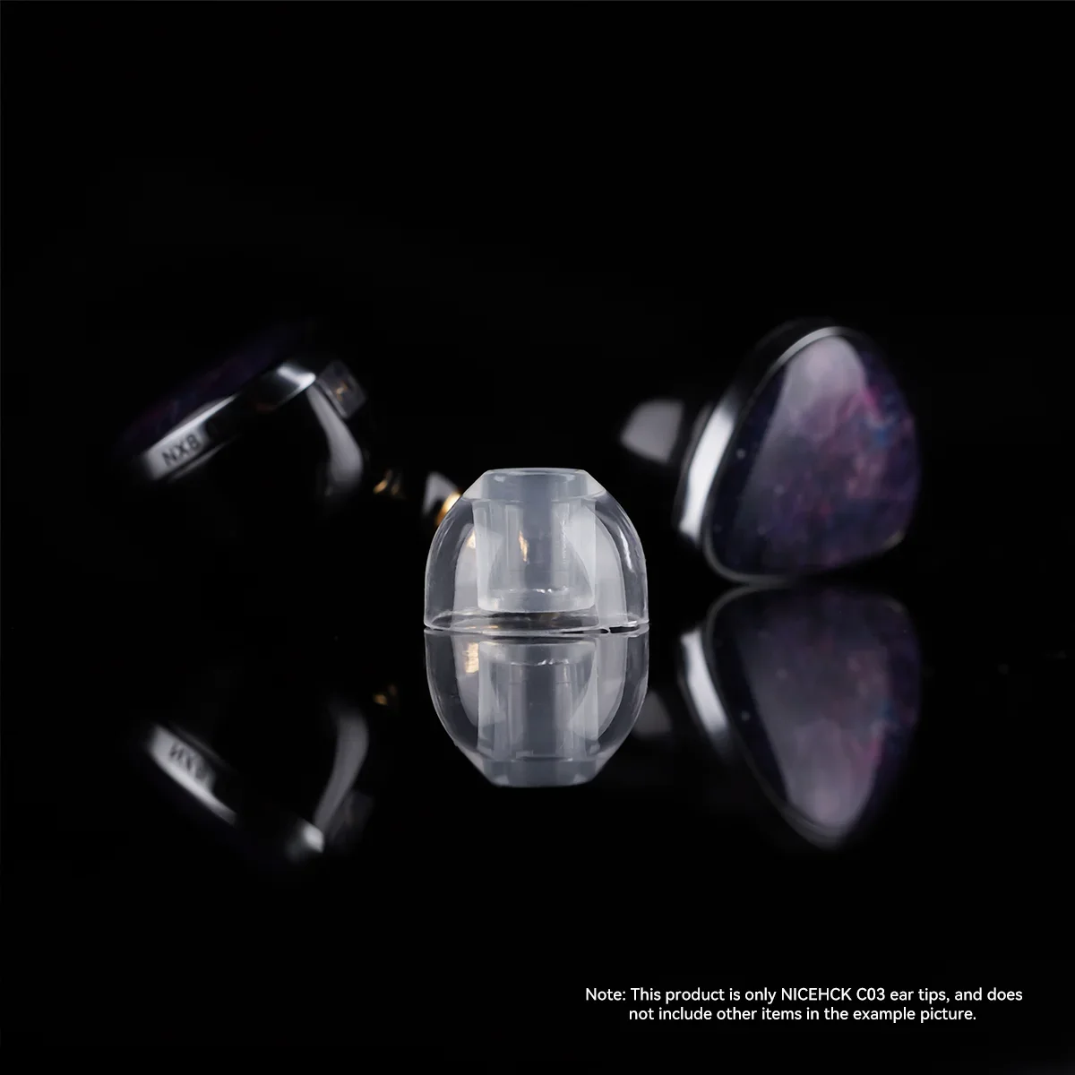 NiceHCK C03 Transparent Liquid Silicone Ear Tips Noise Isolating Soft Safe Eartips Earphone Accessories for NX8 Himalaya Davinci