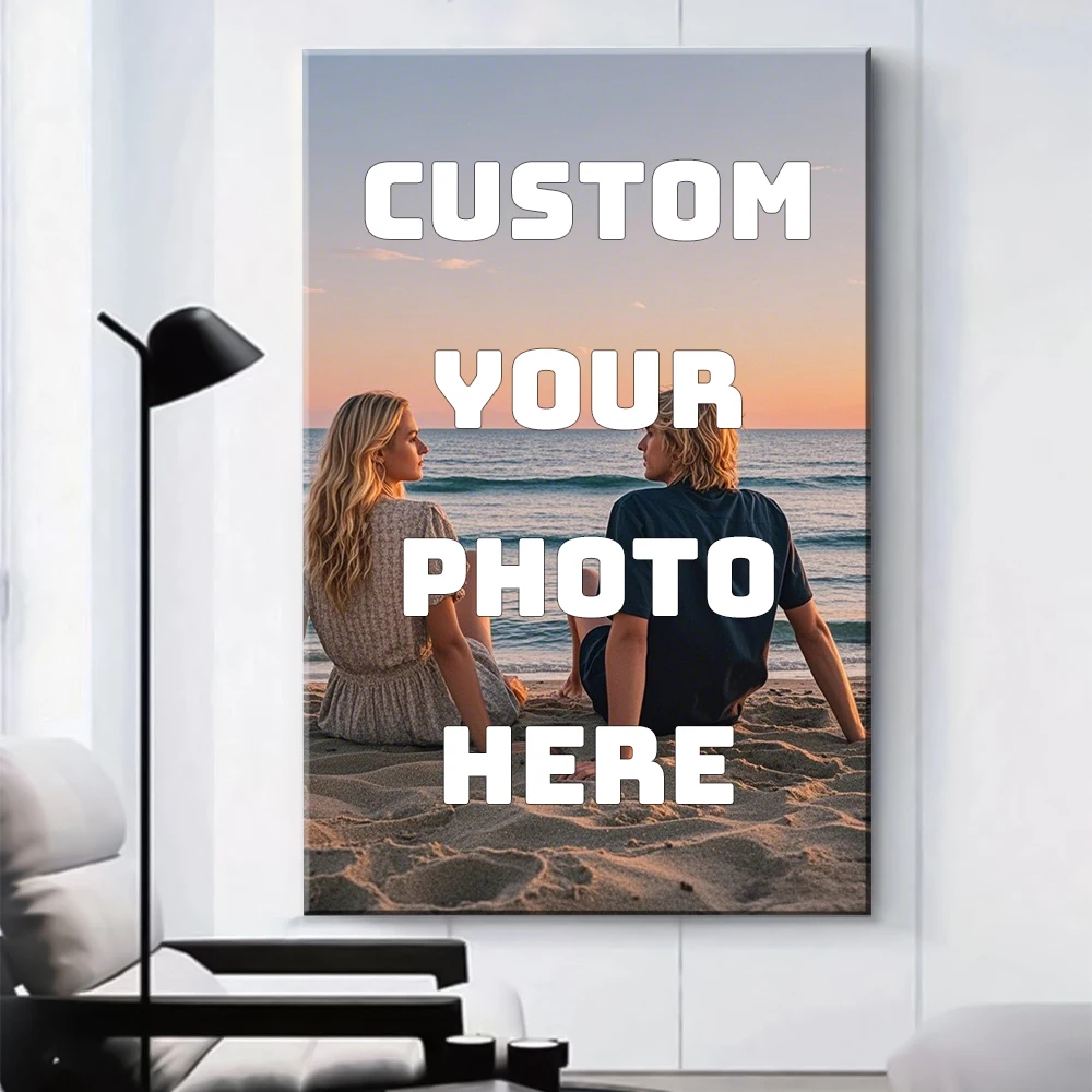 1-teiliges individuelles Foto mit DIY-Rahmen oder rahmenlosem Poster, personalisierter Ostern-Leinwanddruck, anpassbares hängendes Gemälde