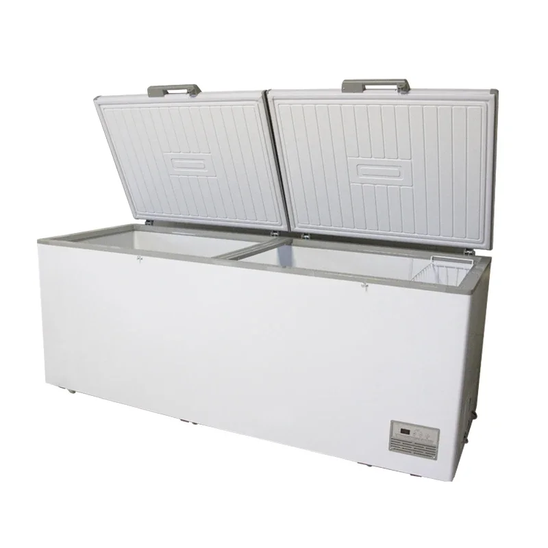 quality fair price Commercial Refrigerator And  Double Top Door Chest Deep freezer horizontal commercial freezer