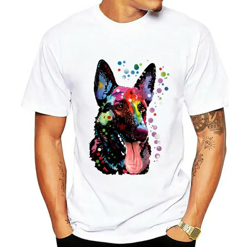 German Shepherd Womens T-Shirt Dean Russo Multicolor Art Dog Pet Lovers Shirt