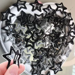 Black Gray Star BB Hair Clips Women Grils Cute Metal Pentagram Hair Clips Side Barrettes Hairpins Y2K Hair Accessories Headwear