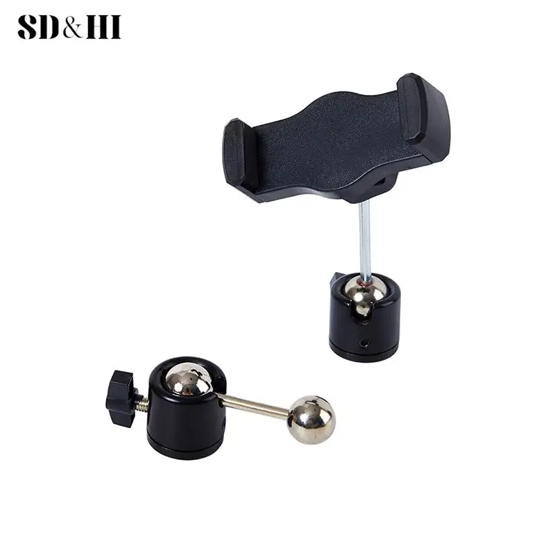 

Double Ball 360-degree Rotating Metal Tripod Mount Camera Mobile Phone Bracket Accessories Head Ball Adapter Cradle Ball Head