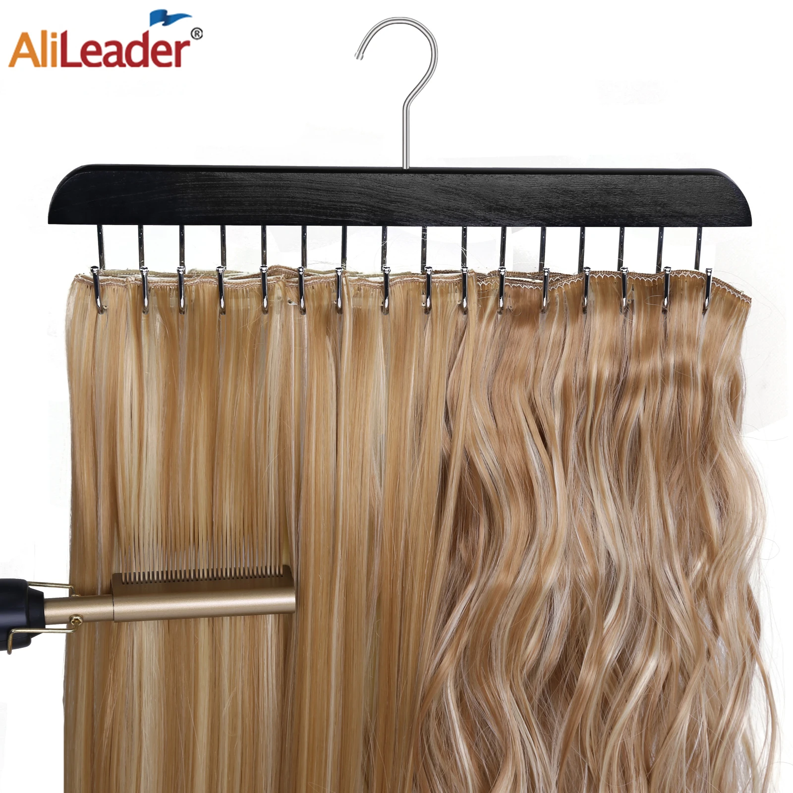 Support Portable pour Extensions de Cheveux, Cintre pour la Maison, Salon de Coiffure, Caddie pour la Coiffure, Outil de Coloration et de Lavage,