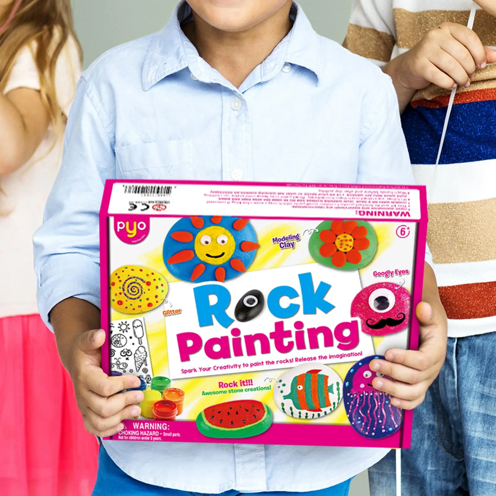 Creativity Painting stone Outdoor Activities art Rock Painting Kit for Birthday Ages 3, 4, 5 and up Girl