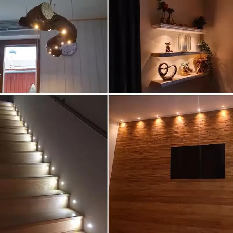 Mini Led Spots Dimmable Ceiling Lamp Foco Built-in DC12V 1W Interior Small Recessed Spotlights for Home Cabinet Closet Showcase