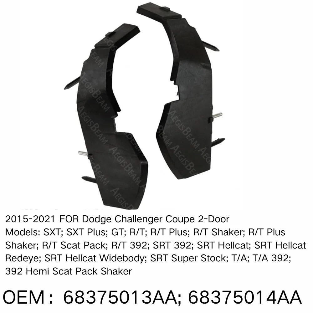 

Front Bumper Retainer Bracket Spacer Support 2015-2021 FOR Dodge Challenger Coupe 2-Door Models SXT Plus GT R T Plus 68375013AA