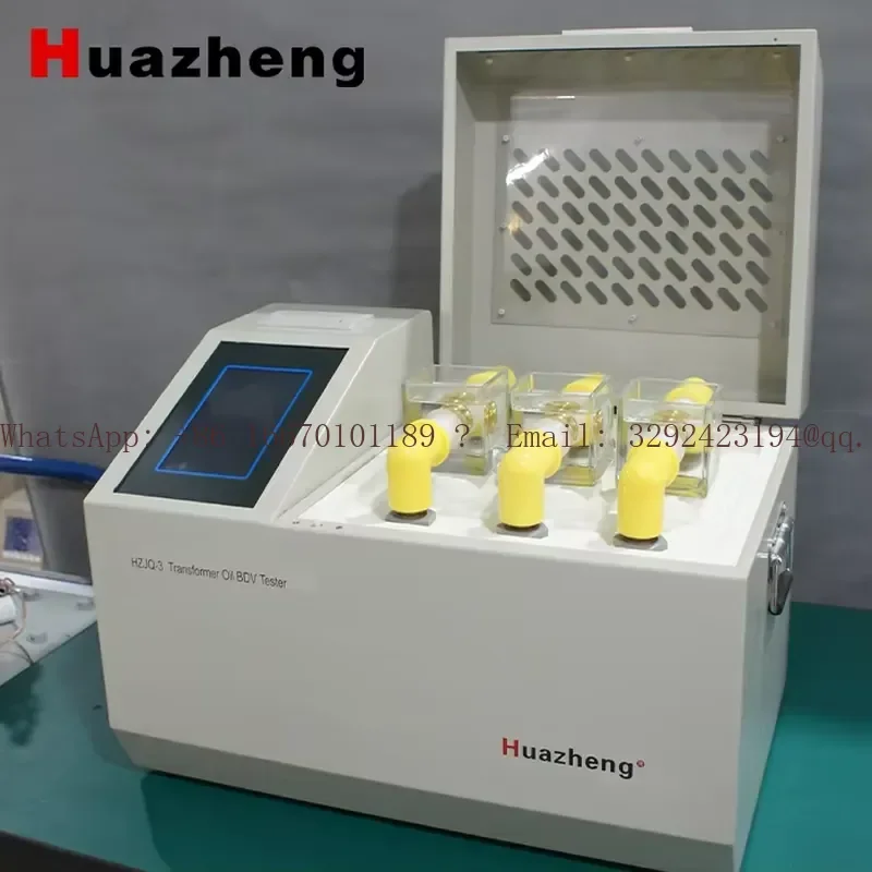 Huazheng Electric 80kV Insulation Oil Dielectric Strength Test Equipment 3 Cups Transformer Oil BDV Tester Price