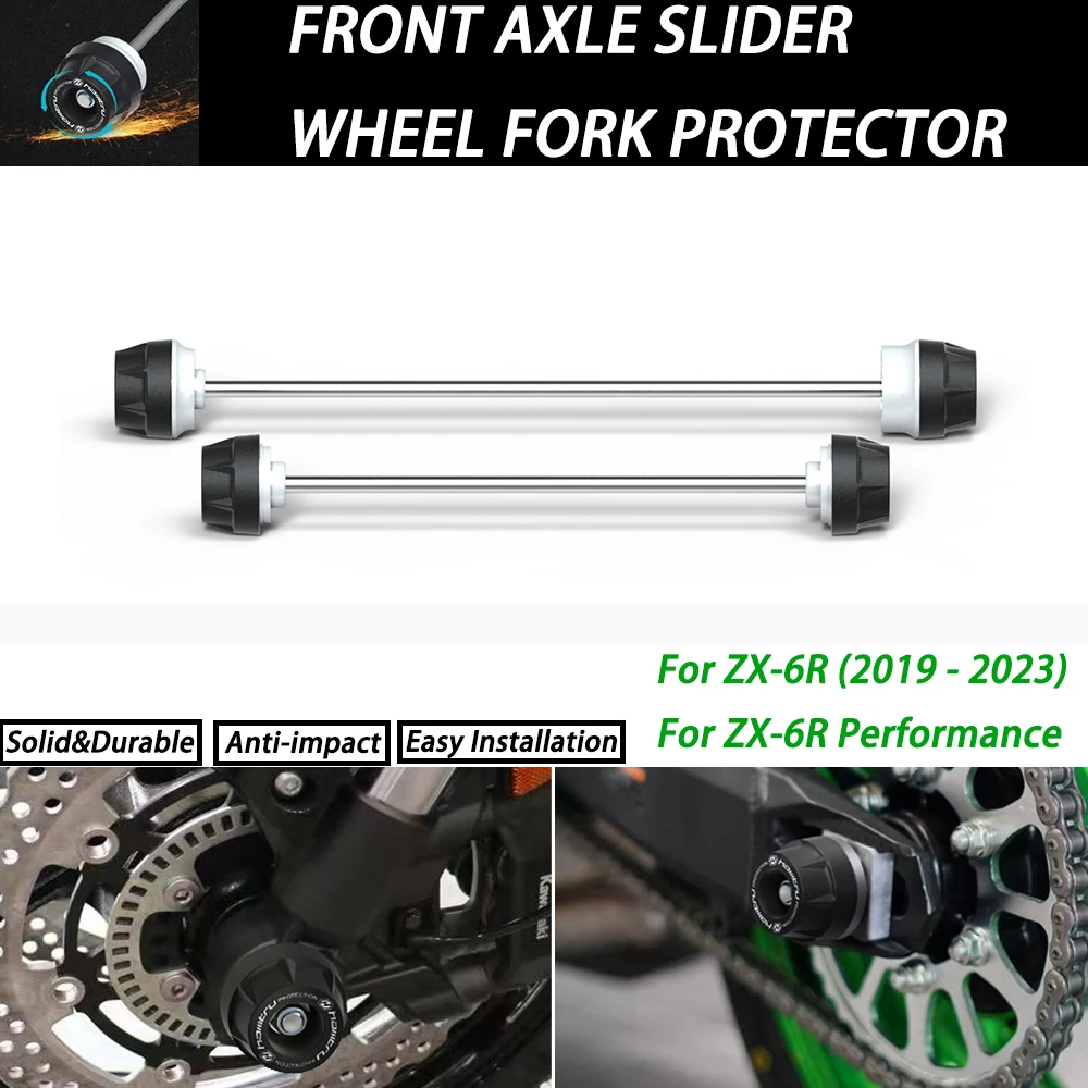 Front Rear Wheel Axle Fork Crash Slider Motorcycle Stand Screw Swingarm Spools For Kawasaki ZX-6R Performance 2019-2023 ZX6R