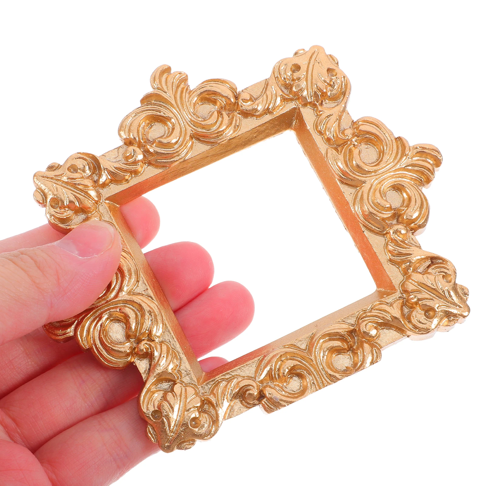 

2Pcs Retro Resin Mini Picture Frames Vintage Tiny Photo Frame for Home Decor DIY Photo Booth Prop Party Christmas Valentines