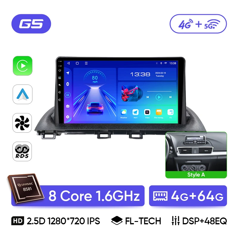 Ainavi Car Radio For Mazda 3 Axela 2013 2014 2015 2016 2017 Car Multimedia Player Wireless Carplay Android Auto HDMI 4G 2Din image 3