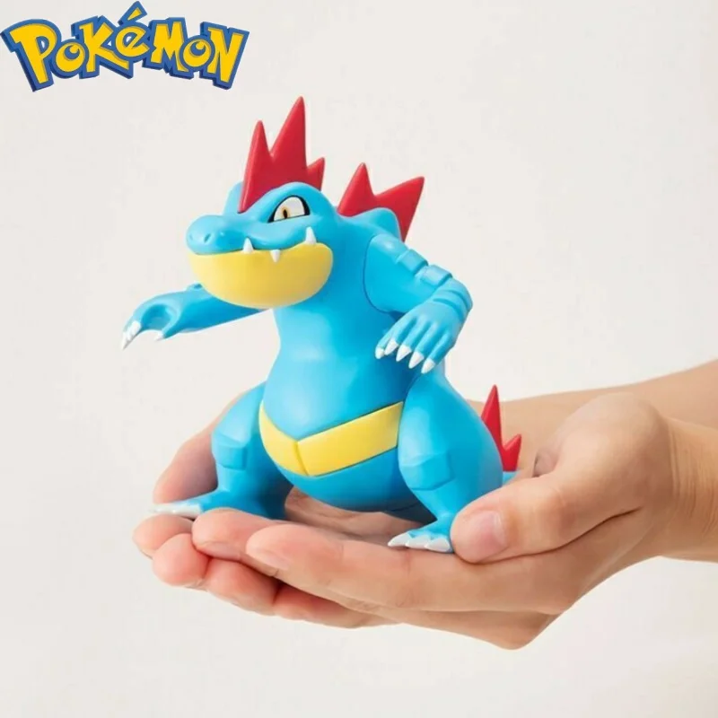 Original Bandai Pokemon Scale World Meganium Feraligatr Anime Action Figure Model Toy For Boys Girls Birthday Gift In Stock Gift