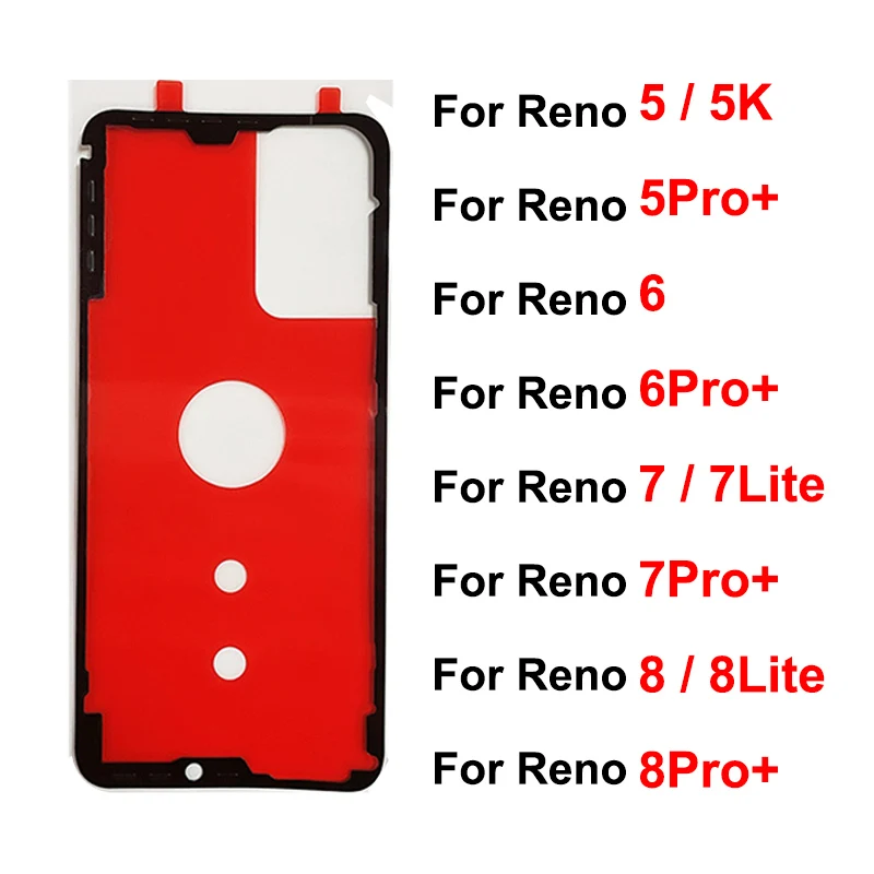 For OPPO Reno 5 6 7 8 Pro+ Plus 7Z 7Lite 8Z 8Lite 5G Back Battery Cover Adhesive Rear Housing Battery Cover Sticker Replacement