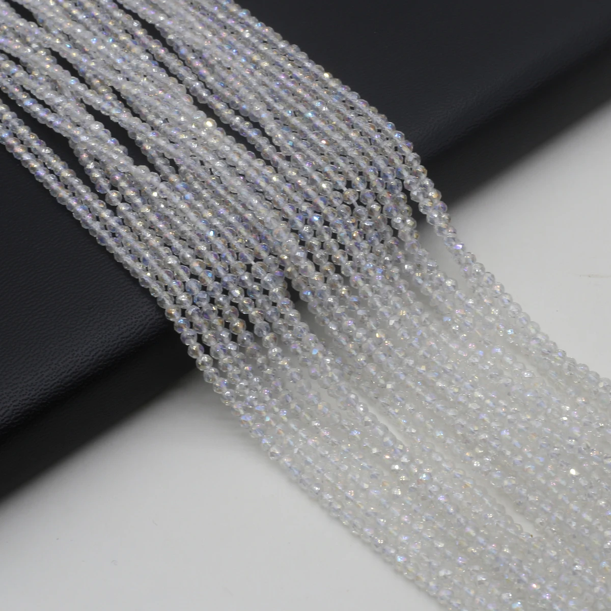 Faceted Transparent White Spinel Beads 3mm Natural Stone Spinelle Loose Spacer Beads for Jewelry Making DIY Accessories 38cm