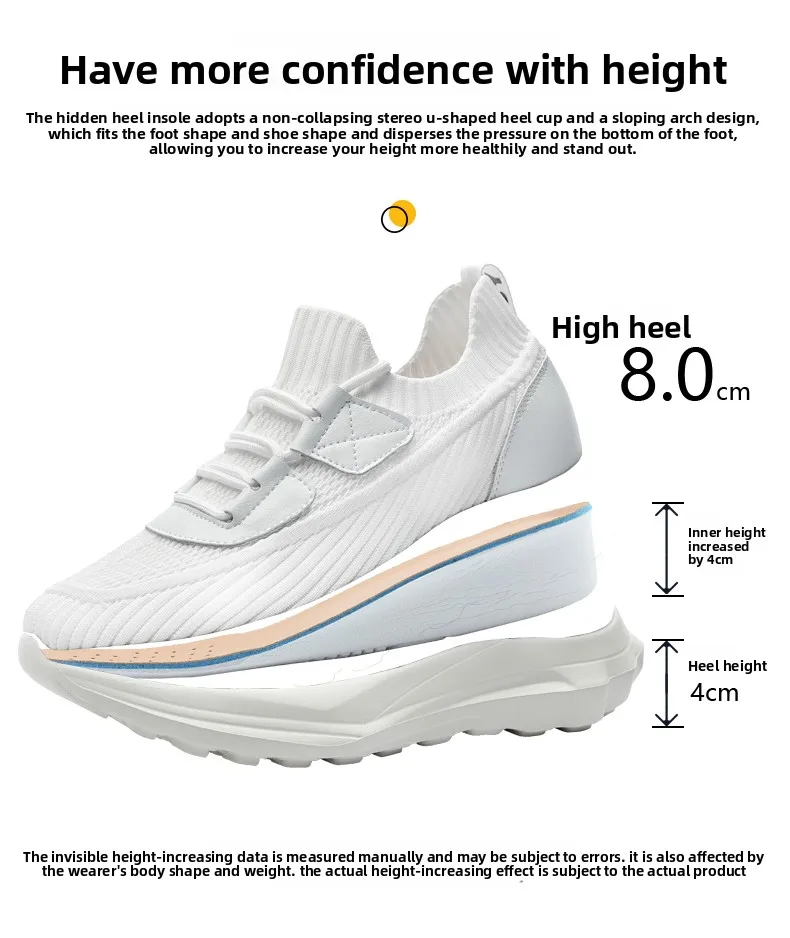 Herren-Sneaker mit Erhöhung, Freizeitschuhe mit 8 cm Höhengewinn, atmungsaktive 6 cm Erhöhungsschuhe für den Sommer – Detail 2
