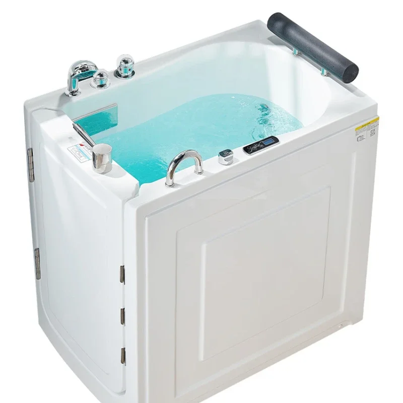 Sitting bubble style elderly bathtub, small household type, disabled and accessible elderly walk-in massage bathtub