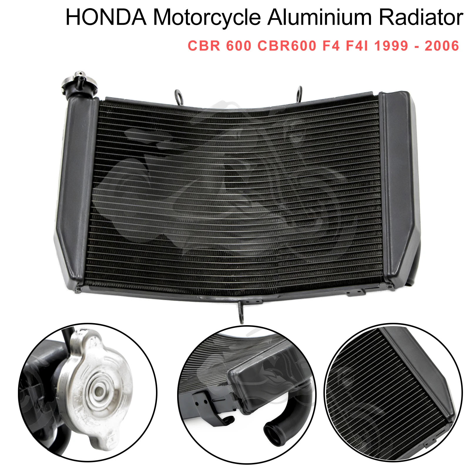 Fit For Honda Motorcycle Aluminium Radiator Water Tank Radiator CBR 600 CBR600 F4 F4I 1999 - 2006 2000 2001 2002 2003 2004 2005