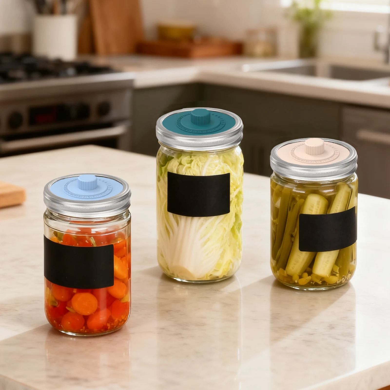 4 stuks siliconen fermentatie  - Mason Jar Wide Mouth recensie en prijs