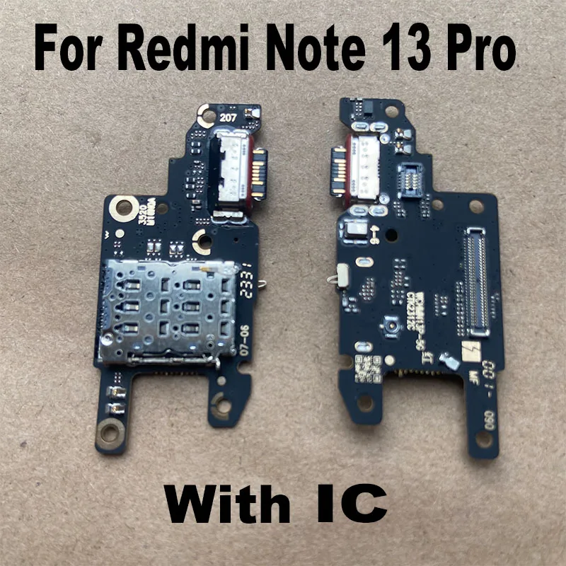 For Xiaomi Redmi Note 13 Pro 5G USB Charging Board Dock Port Connector Flex Cable Repair Parts Replacement 4G 5G