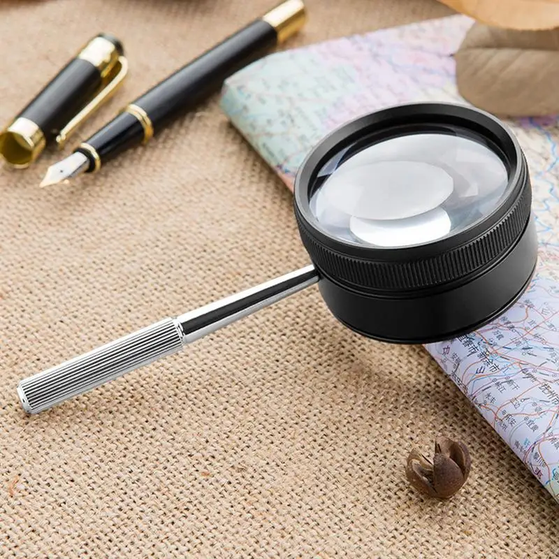 35X Magnifying Glass Pocket Top Handheld Reading Magnifier Hand Held Magnifying 50mm Magnifying Glass Children Reading Glass Len