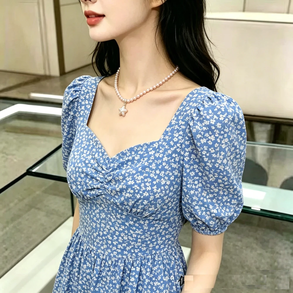 

Women Five Pointed Star Pearl Pendant Necklace White Purple Freshwater Pearl Baroque Collarbone Chain Elegant Accessories