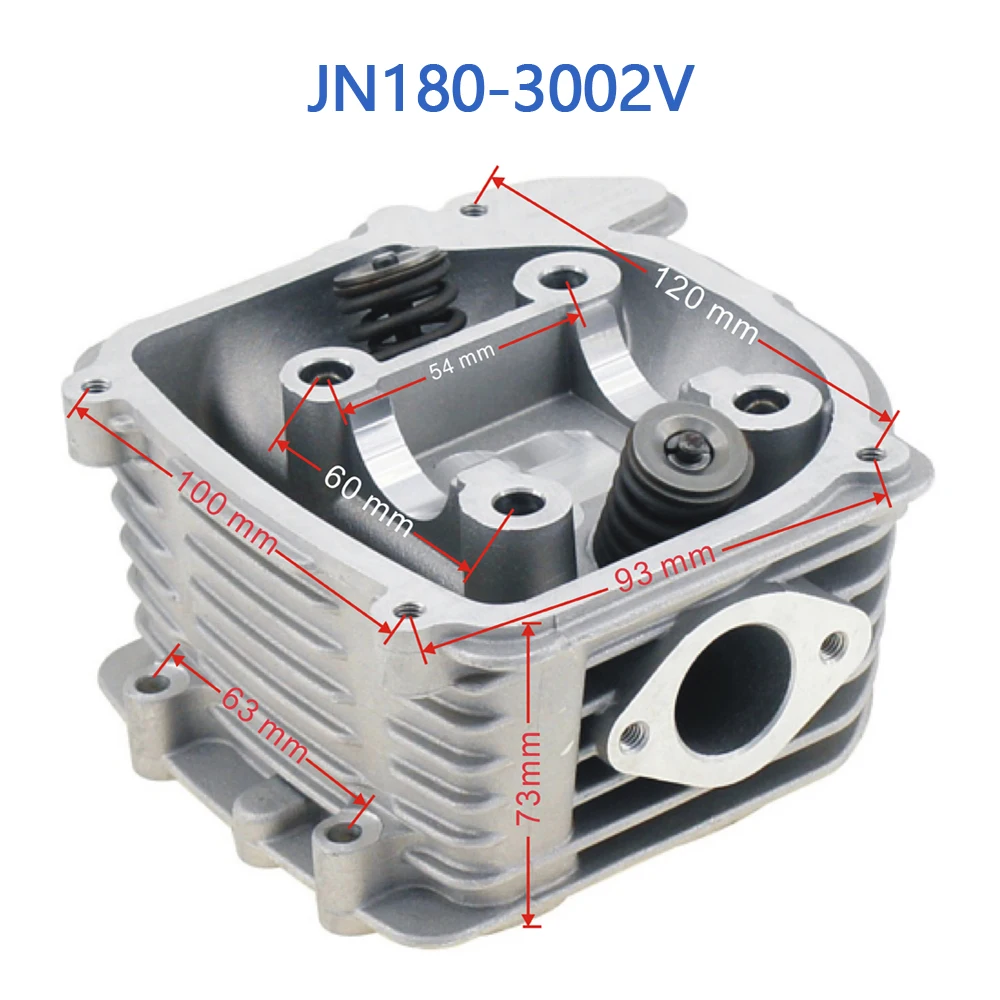 JN180-3002V JNen 180cc Cylinder Head Assy (62.5mm) For GY6 125cc 150cc Chinese Scooter Moped 152QMI 157QMJ Engine