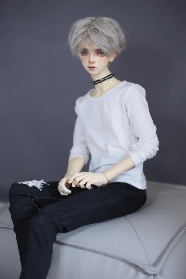 Doll Accessories ID75 1/4 1/3 70cm SD13 SD17 SD10 Girl Boy Man Woman  MSD BJD Doll  T-Shirt Clothes tops white Bears43