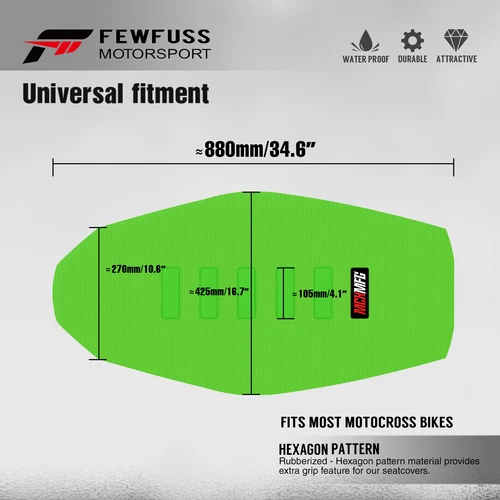 Imagen 2 del producto FEWFUSS Cojín para asiento de motocicleta Dirt Bike para KTM Kawasaki Yamaha Universal impermeable antideslizante accesorios para asiento