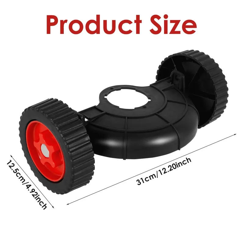Lawn Mower Support Wheel Adjustable String Trimmer Wheel Attachment Portable Replacement Auxiliary Wheels for Grass Trimmer Cutt