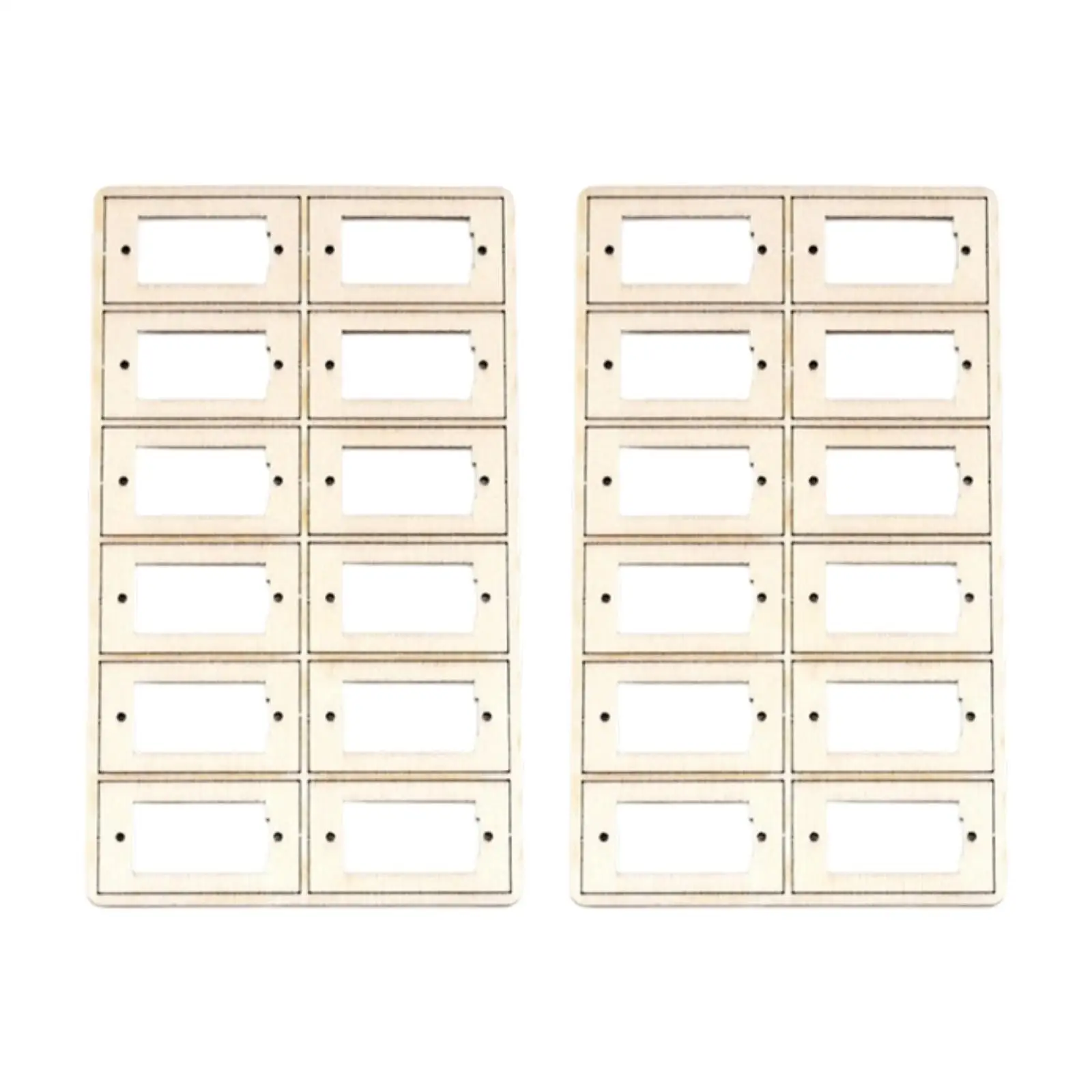 24 Pieces Wood RC Airplane Model DIY Accs Replacement for Fixed Wing Spare Part Upgrade Parts Fitments Servo Stand Servo Mount