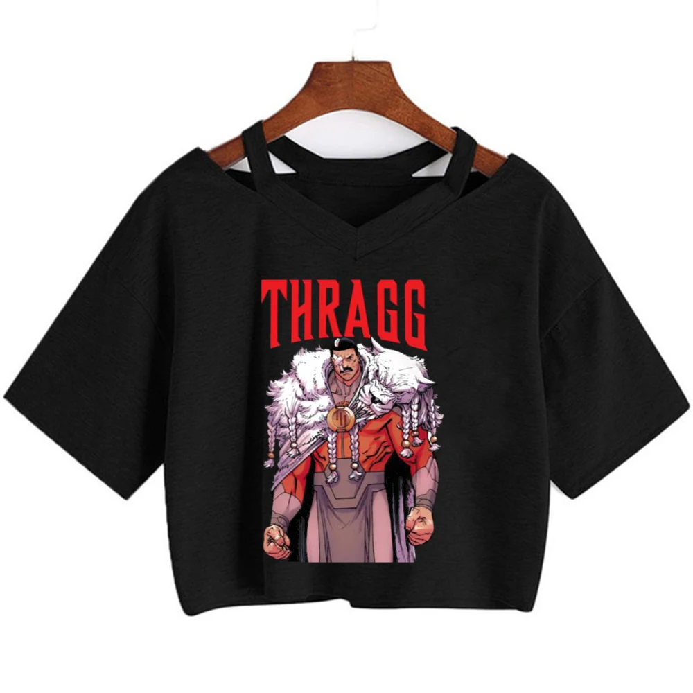 Invincible Hero Mark crop top ladies cute japanese jojifuku streetwear manga t shirt streetwear meme anime