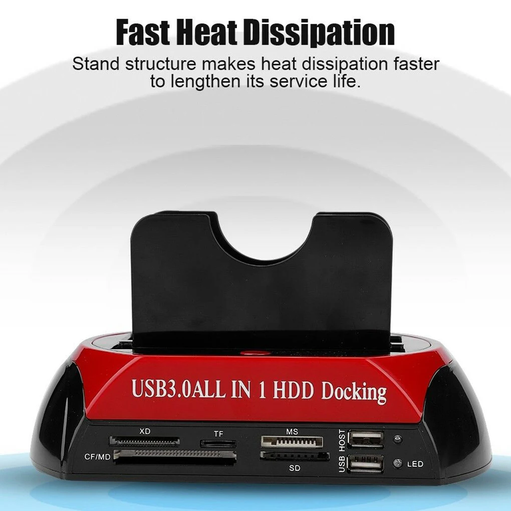 HDD Docking Station USB2.0 IDE SATA to ESTAT Hub Computer Card Reader Spare Parts Accessories Replacement for Mac OS