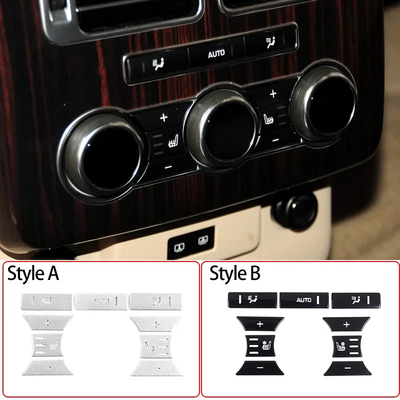 

For Land Rover Range Rover Vogue 2013-17 Car Rear Row AC Air Conditioning Switch Button Decoration Sticker Auto Car Accessories