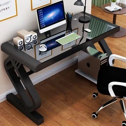 Bookcase With Grid Bookshelf Desktop Multi-layer Wrought Iron Shelf Student Computer Desk Table Hole Board Table Wooden Shelves