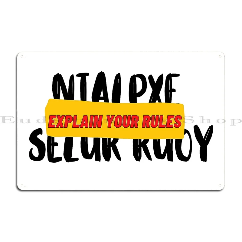 explain your rules birthday Metal Signs Bar Classic personalized Wall Mural Create Tin Sign Poster