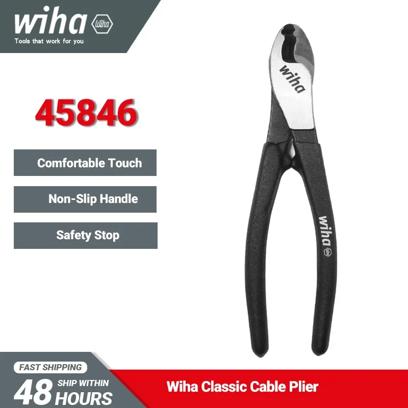 

Wiha 45846 Cable Pliers 180mm Black Forest Electrician Cutter Hand Tools For Cutting Stripping Crimping