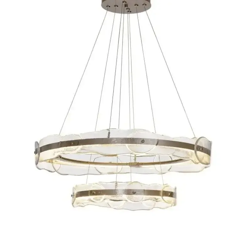 Modern European Electroplated Glass Linear Pendant Light, Hanging Lamp for Kitchen